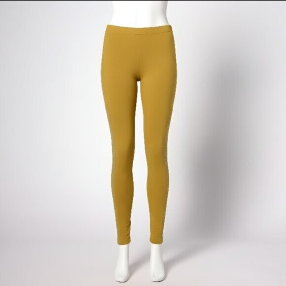 LOGO by Lori Goldstein Logo Layers By Lori Goldstein Leggings w/ Lace Panel L - Picture 7 of 13